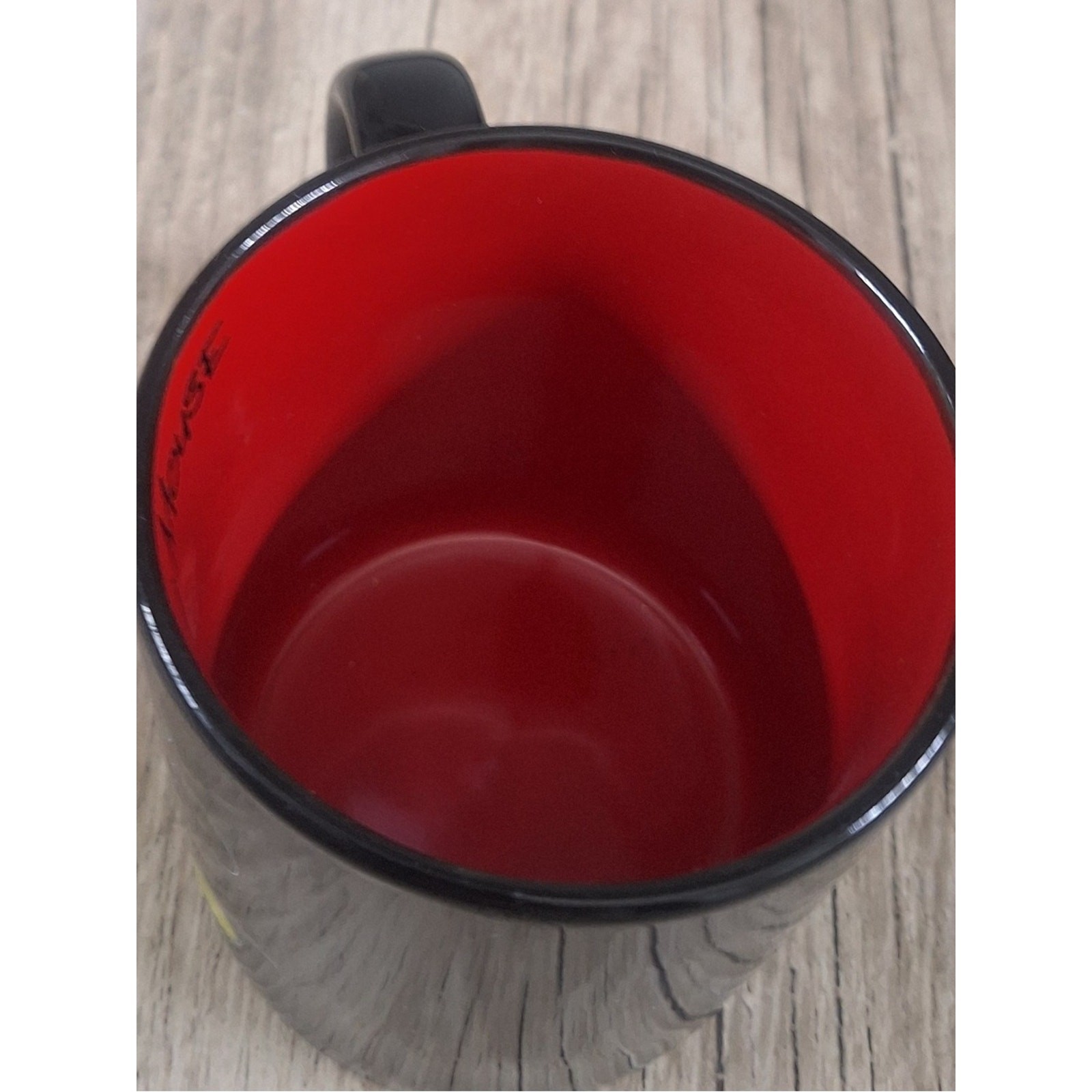 Disney Mickey Mouse Black Red Ceramic Coffee Mug 11 oz Microwave Dishwasher Safe