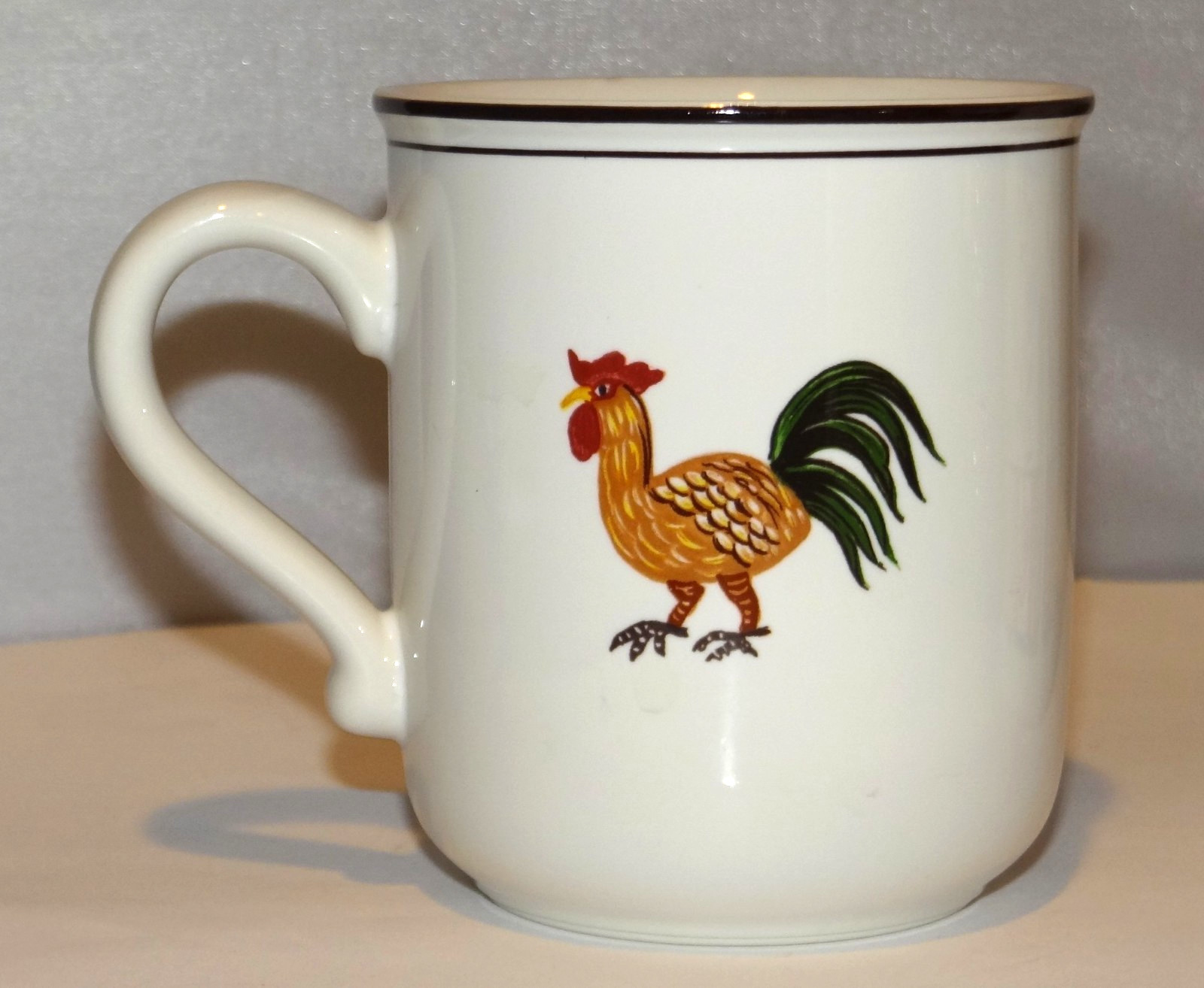 Villeroy & Boch Design Naif Folk Art Pattern Mug Cup Horse Luxembourg Vintage