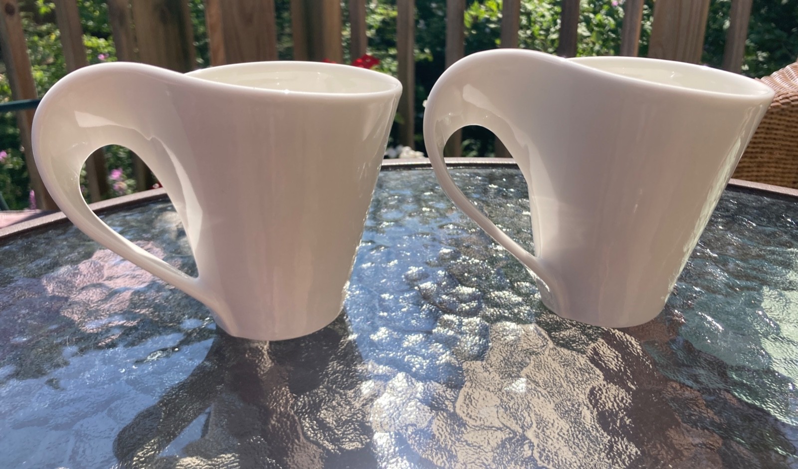 2 Villeroy & Boch Luxembourg 1748 New Wave Porcelain Coffee Mugs 12 oz