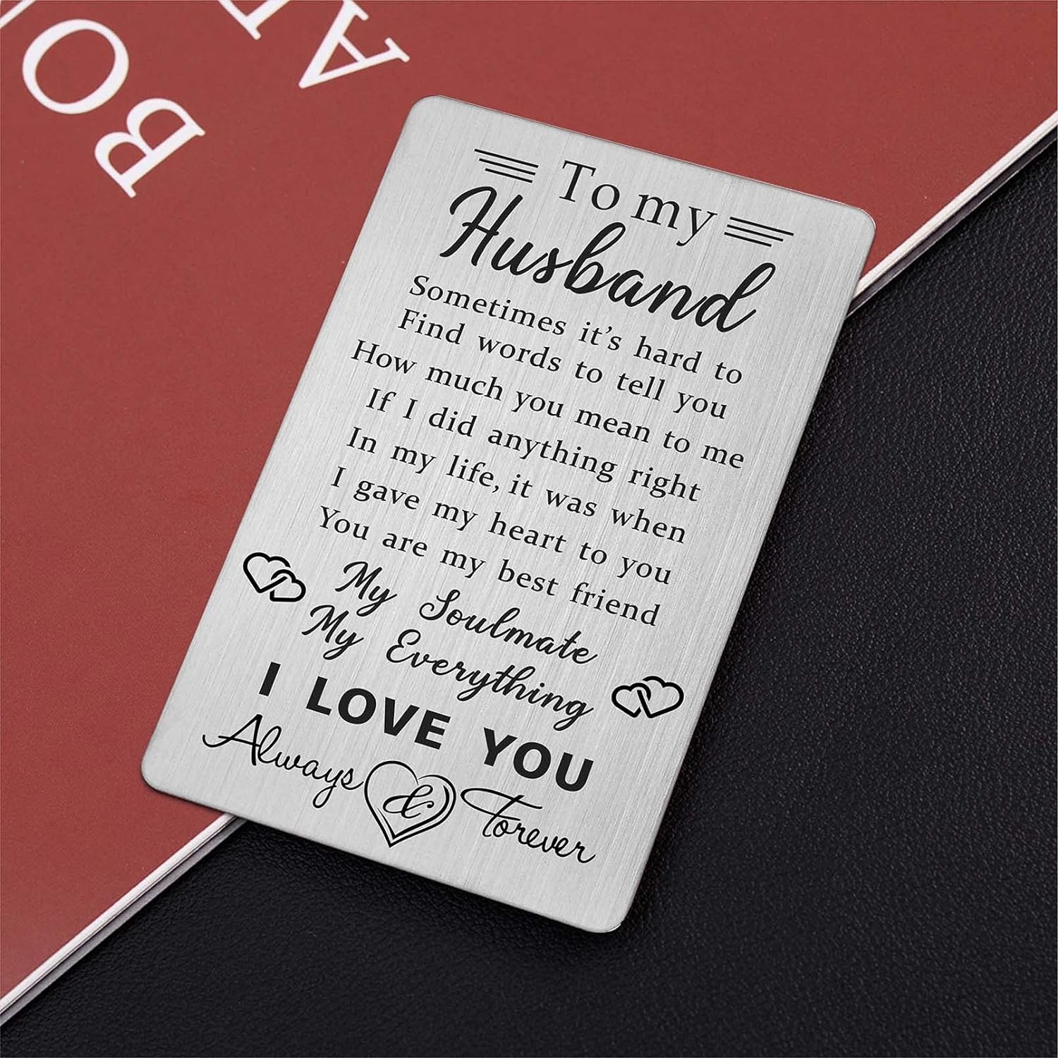 Husband Wallet Card Father‘S Day Gifts from Wife, I Love You Gifts for Him Husba
