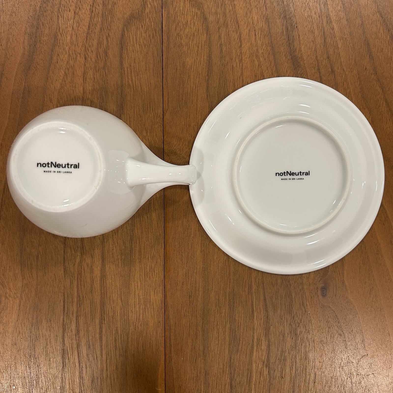 notNeutral Lino 8 oz Small Porcelain Latte Cup with Saucer Qty 1