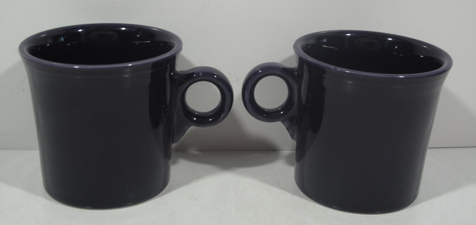Set of 5 FIESTAWare Coffee Cocoa Tea Cups Mugs With O Handles Red Purple Retro