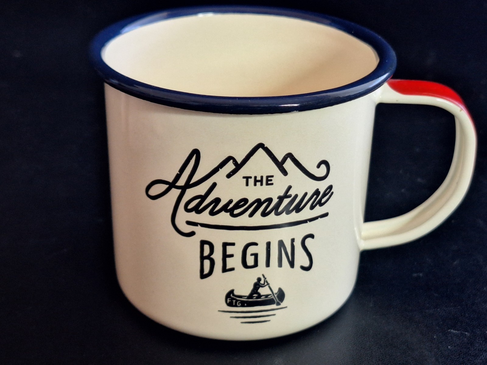 Gentlemen’s Hardware – The Adventure Begins 11oz Enamel Metal Coffee Cup Mug