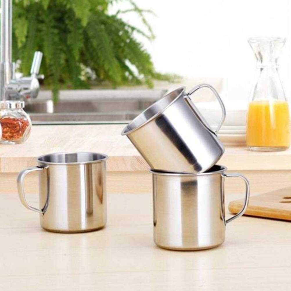Stainless Steel Coffee Cup With Handle 6 Pcs Camping Cup 4oz Stainless Steel Esp