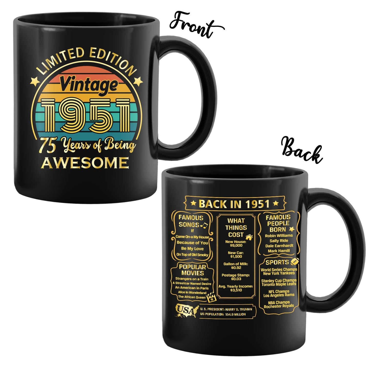 75th Birthday Gifts for Women Men, 75th Birthday Gifts for Him, 75 Years Old …