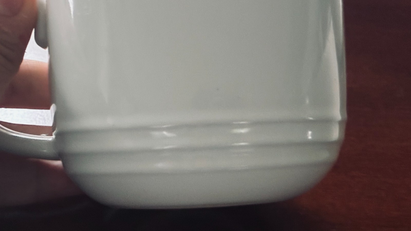 LE CREUSET SET OF 5 NEW WHITE 3″ SAN FRANCISCO STONEWARE COFFEE MUGS (SECONDS)