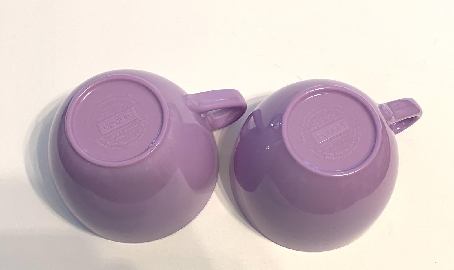 Huge 20oz BODUM Jorgensen Switzerland Design Purple Melamine Cereal Cup Mug Set