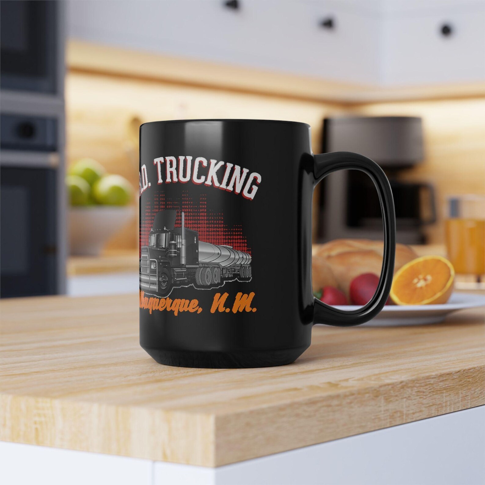 R D Trucking Company Rubber Duck Convoy Movie Black Coffee Mug 11oz 15oz