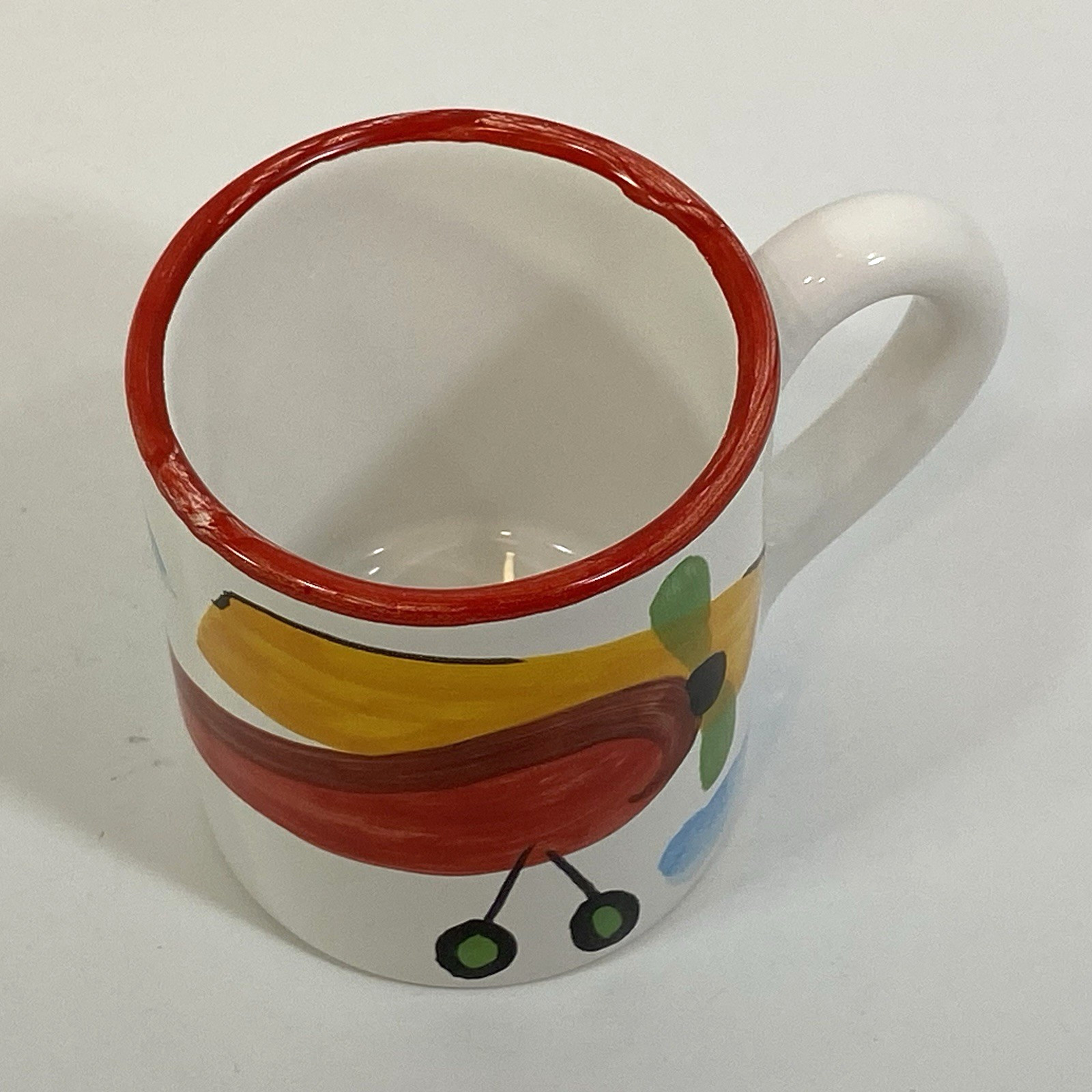 Vietri Airplane Coffee Mug 3.5″ High 3″ Across Made in Italy Plane Aeroplane