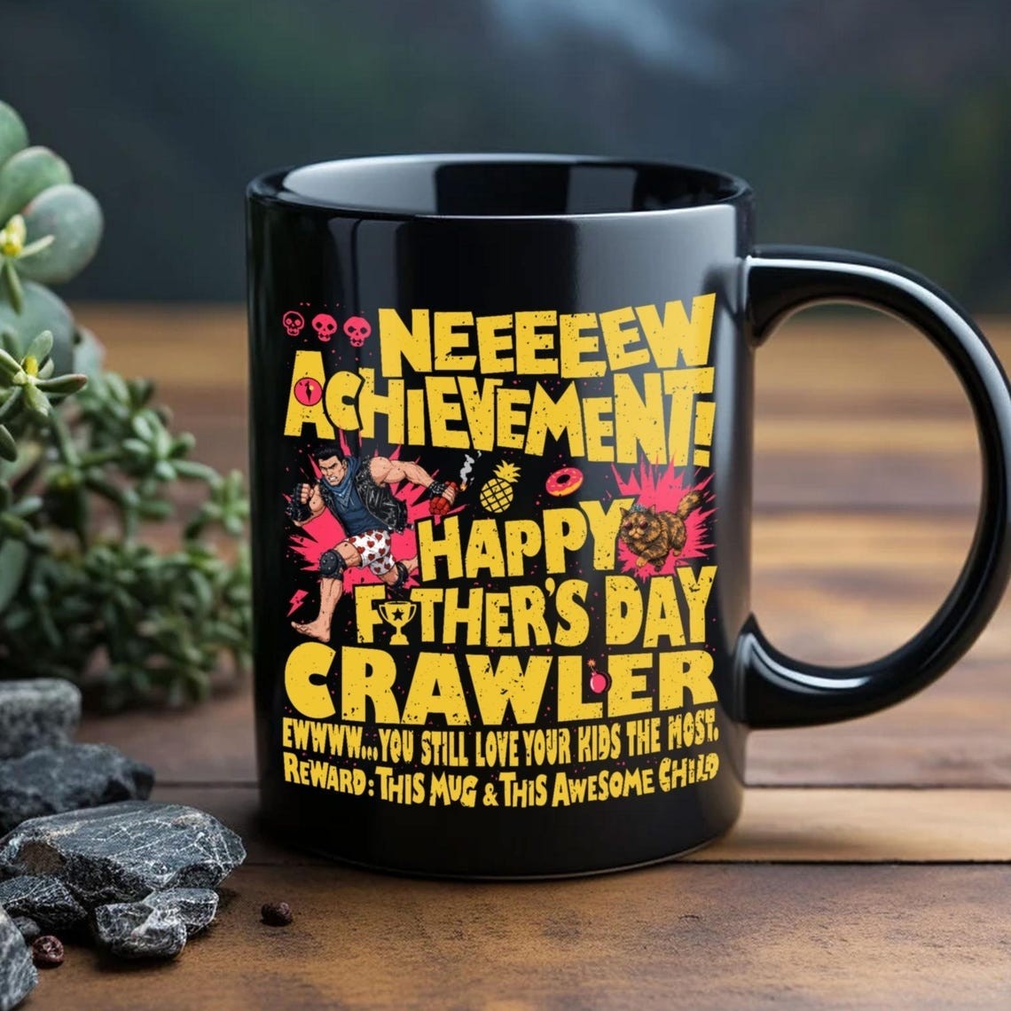 Dungeon Crawler Coffee Mug, Father’s Day Achievement Dad gift, FAST SHIP