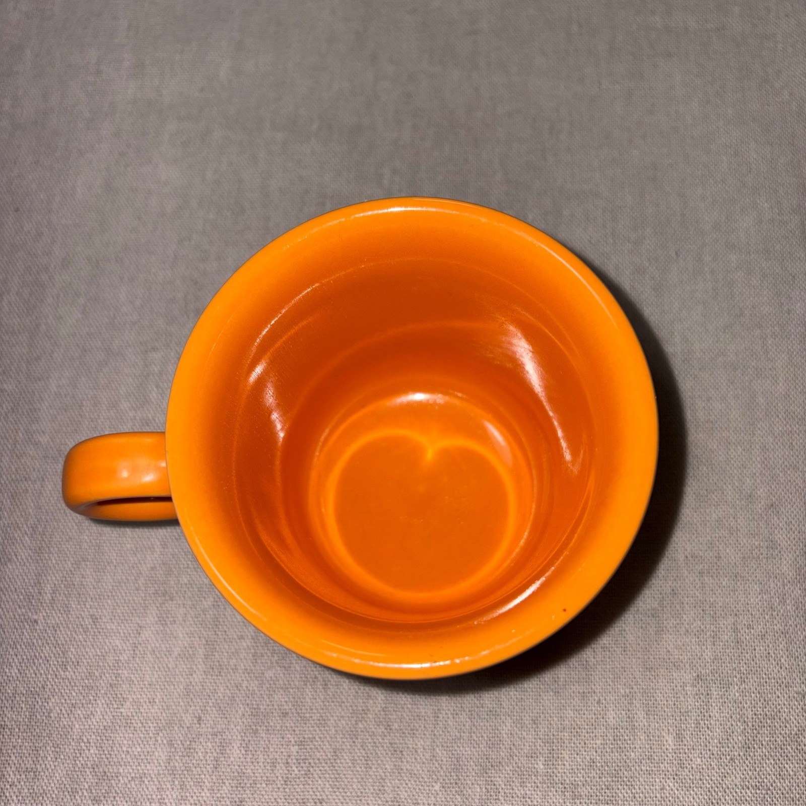 Fiesta HLC USA Poppy Orange Ceramic Coffee Mug Ring Handle Art Deco 3.5in Bright