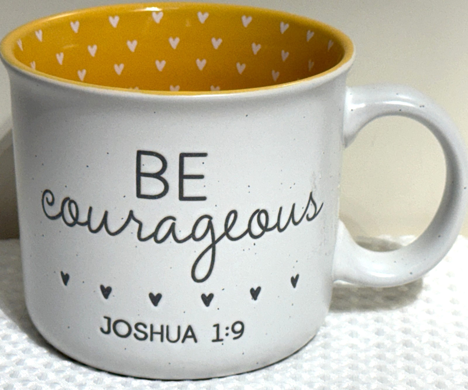 Dwell Studio 23oz. “Be Courageous Joshua 1:9” Ceramic Mug #676