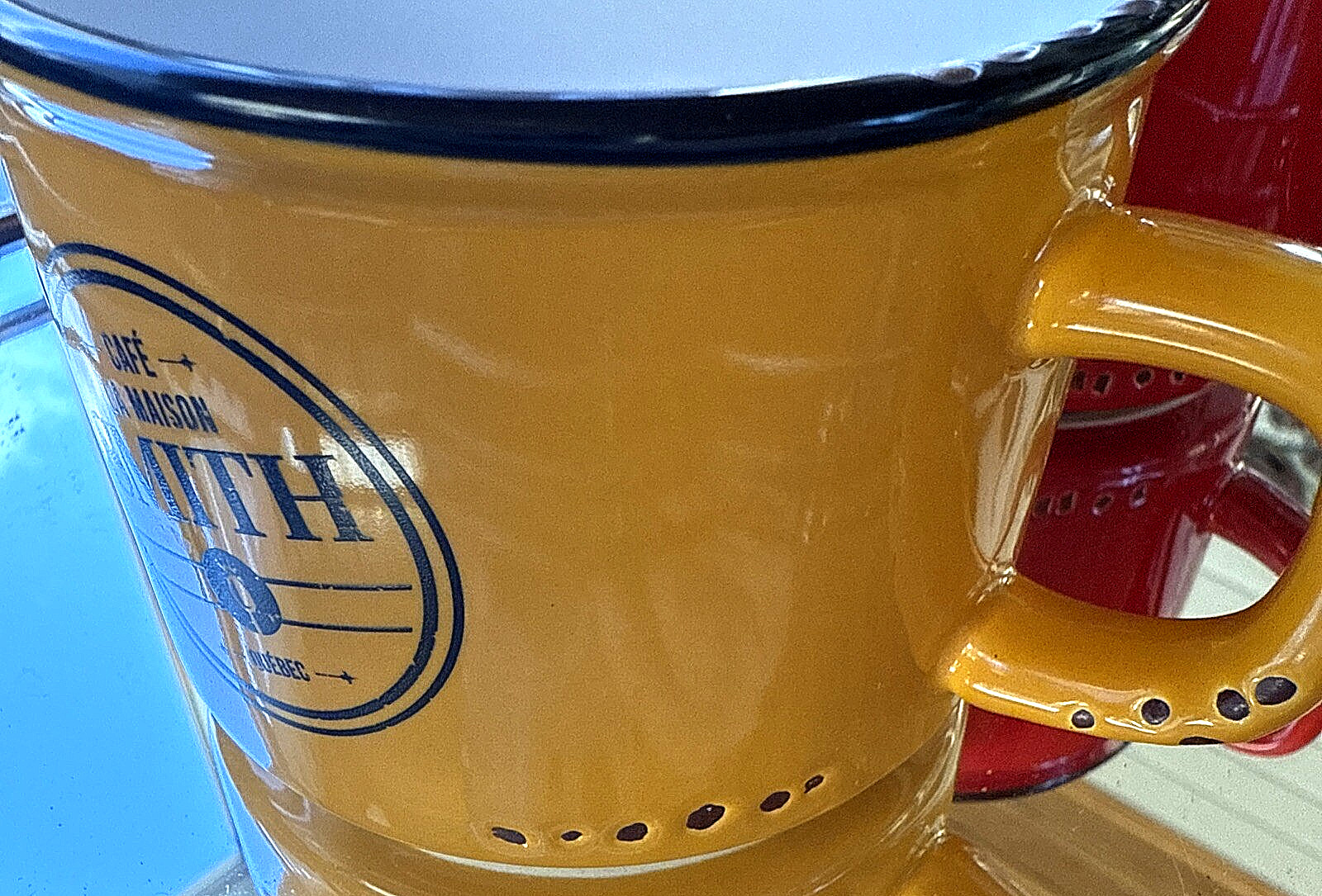Cabin Quebec Enamel His Hers Redneck Espresso Cups Pair 8oz VTG