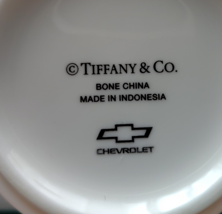 TIFFANY Coffee Cup Mug Amber Sand 2 Pieces With box