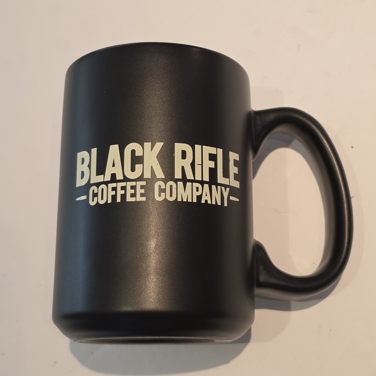 Black Rifle Coffee Company Matte Black Heavy Mug 12oz Skull Logo Rare Combo EUC