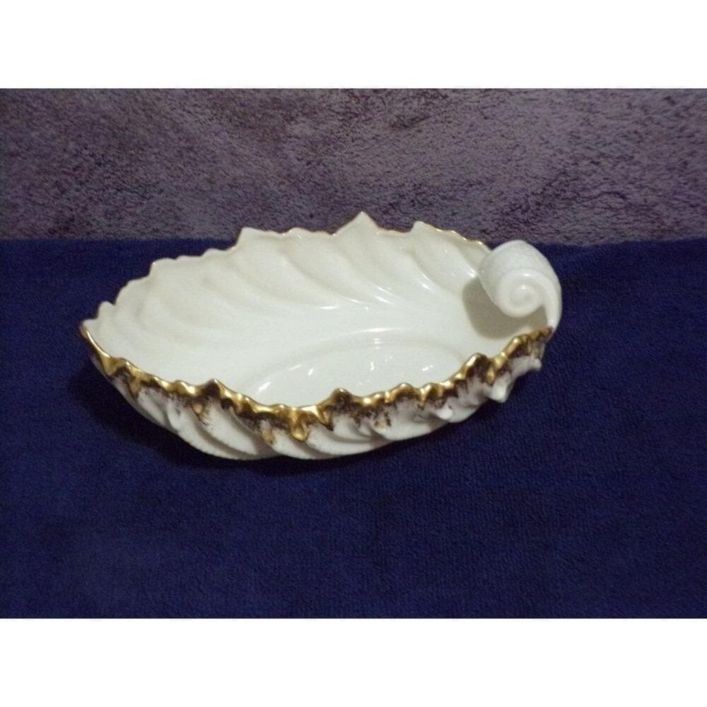 Lenox Oval Acanthus Candy Dish w/24K Gold Trim