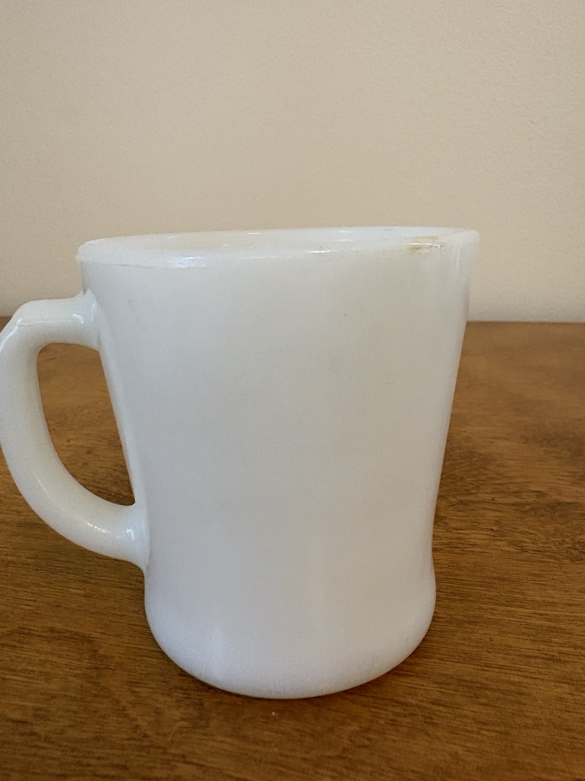 Fire-King White Milk Glass Coffee Mug 9 oz Decorated Mid-Century Modern