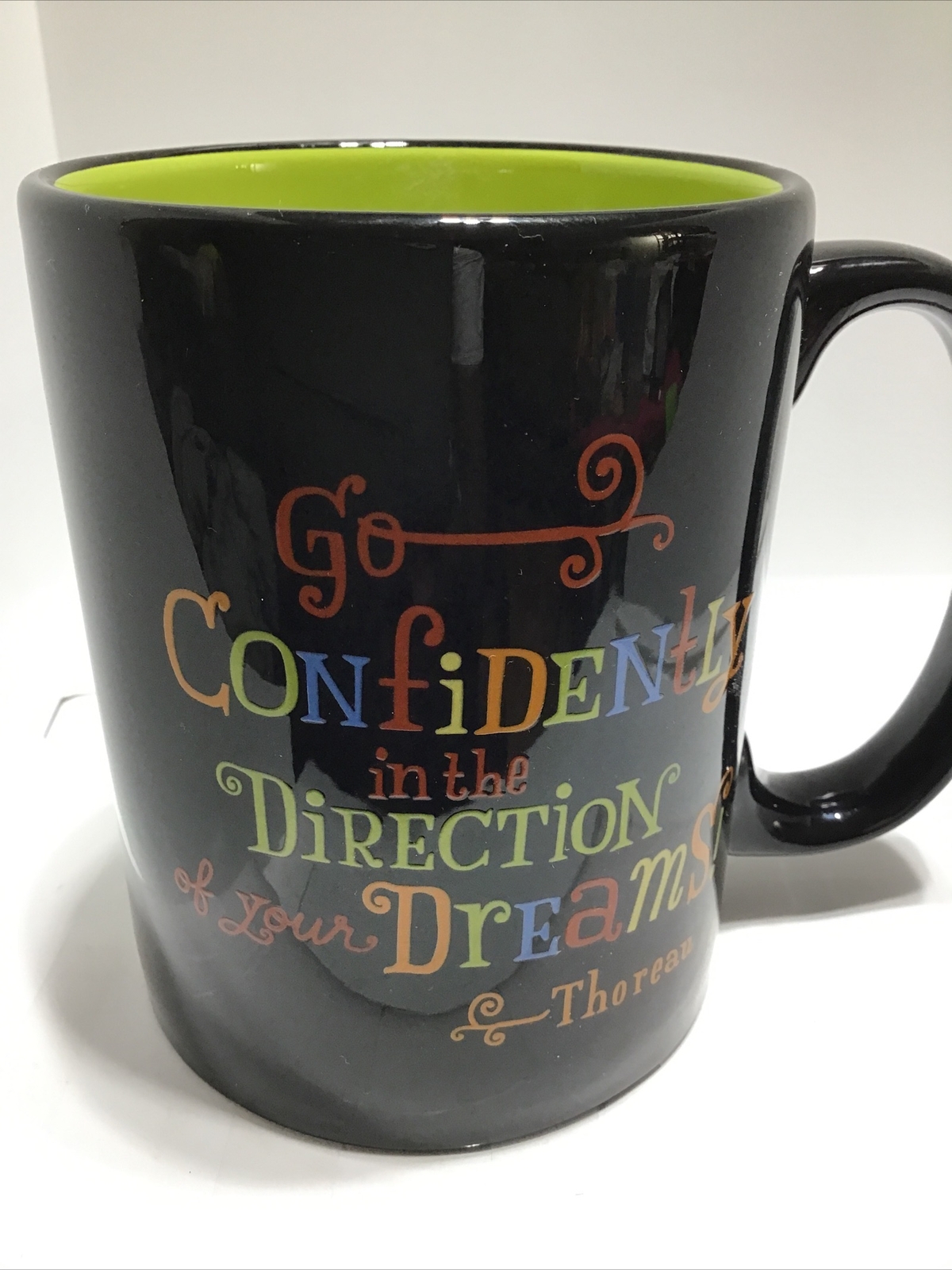 GO FOR YOUR DREAMS COFFEE MUG. GO CONFIDENTLY MUG. Art Deco Mug. B257