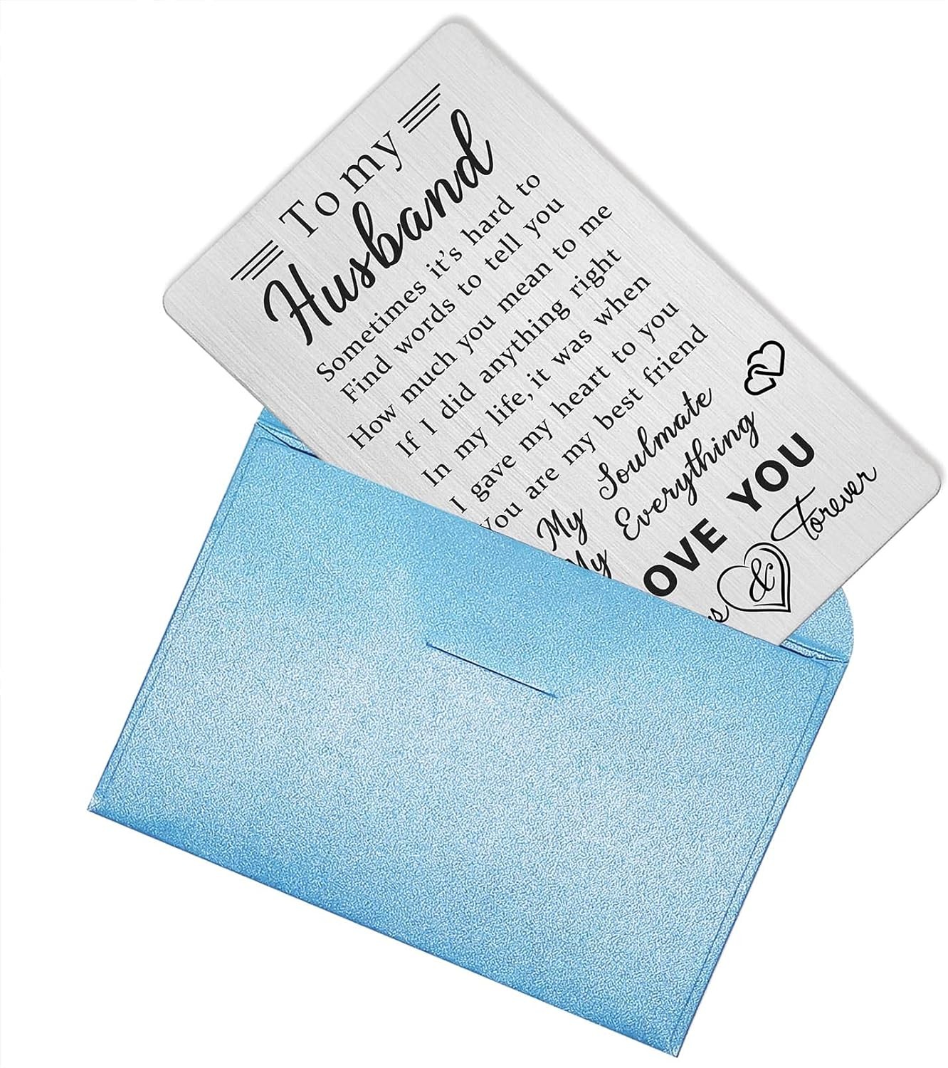 Husband Wallet Card Father‘S Day Gifts from Wife, I Love You Gifts for Him Husba