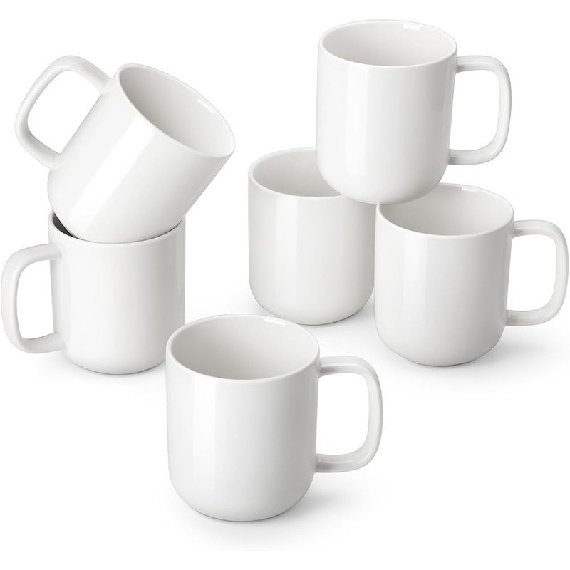 Microwave Safe Coffee Mug Set of 6 Durable Non-Toxic Dishwasher Safe Lightweight