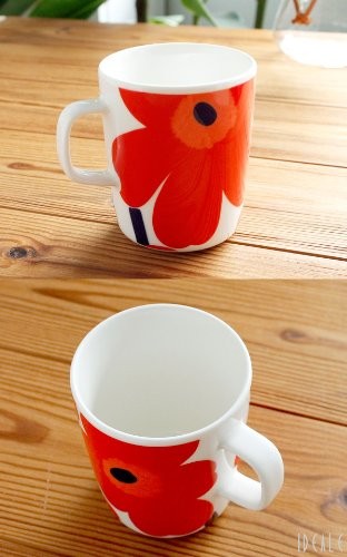 marimekko UNIKKO mug white red 250ml 63431 001 63431 001