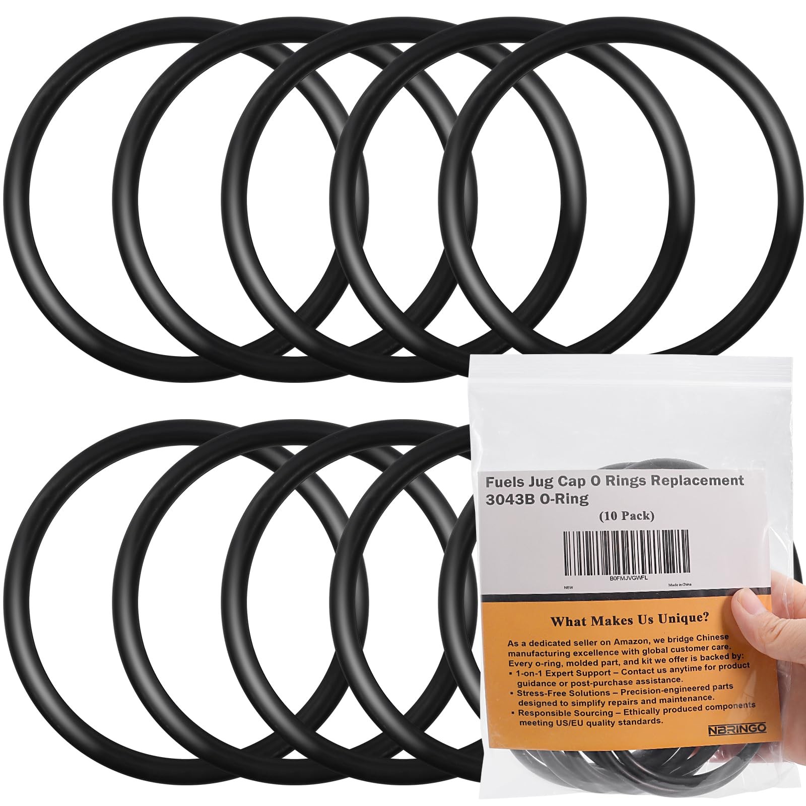 10-Pack Fuels Jug Cap O Rings – Replacement 3043B O-Ring for VP Racing Fuels …