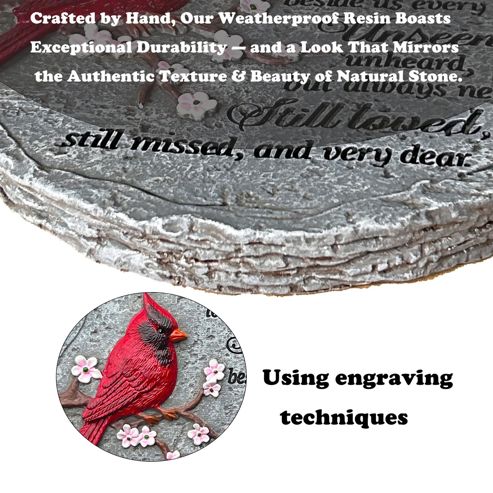Memorial Garden Stones Red Cardinal Sympathy Gifts for Loss of Loved One – Fa…