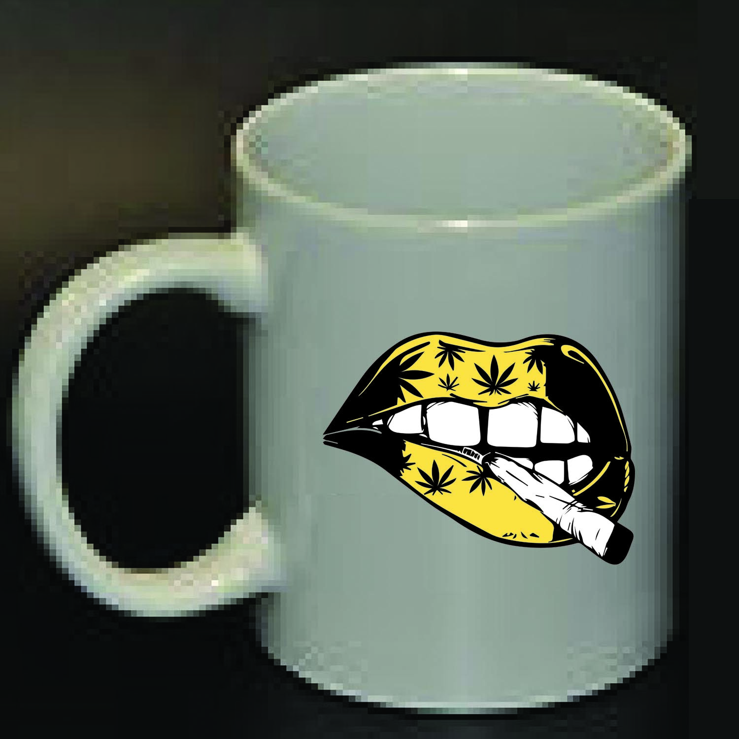 Coffee Mug Any Occasion Gifts Rasta Lip & Love Ceramic Mug 11oz With Gift Box