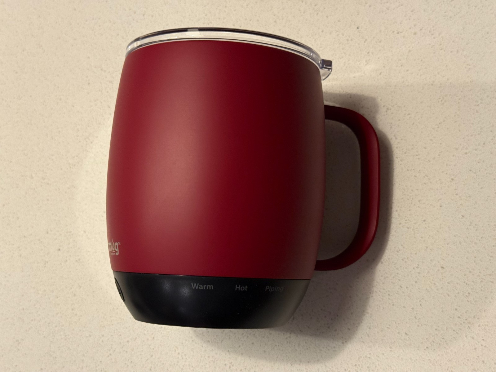 Nextmug warming smart mug, Model MMA-1122, Burgundy, charging dock, NEVER USED