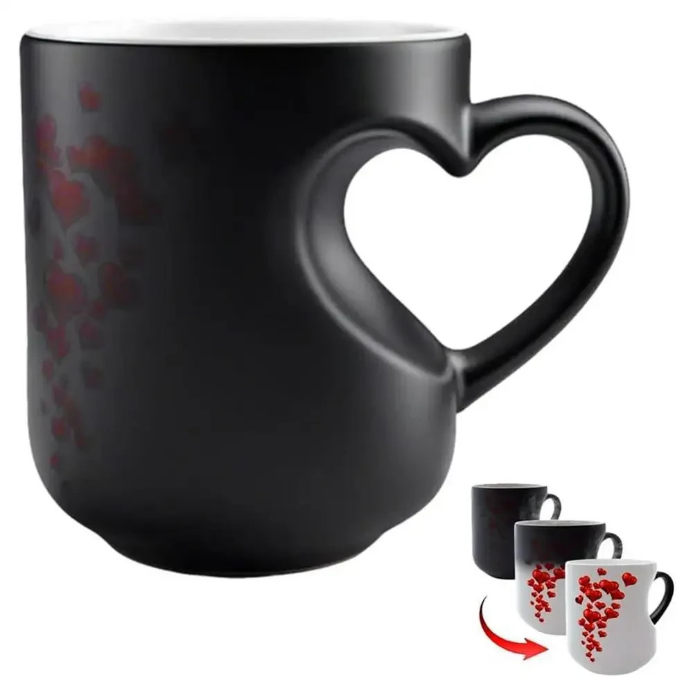 Heart Color Changing Ceramic Coffee Mug Heat Sensitive Cup Buy 3 Get 1 Free