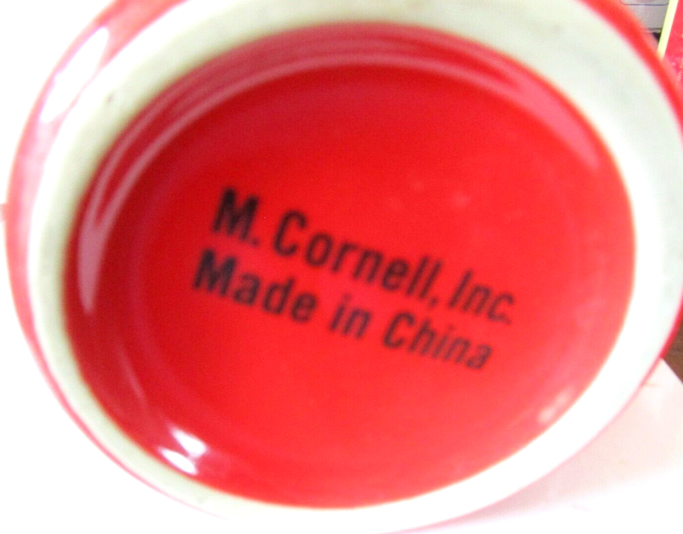 Stoneware Fire & Rescue Firefighters M. Cornell 8oz Thick Ceramic Diner Mug Red