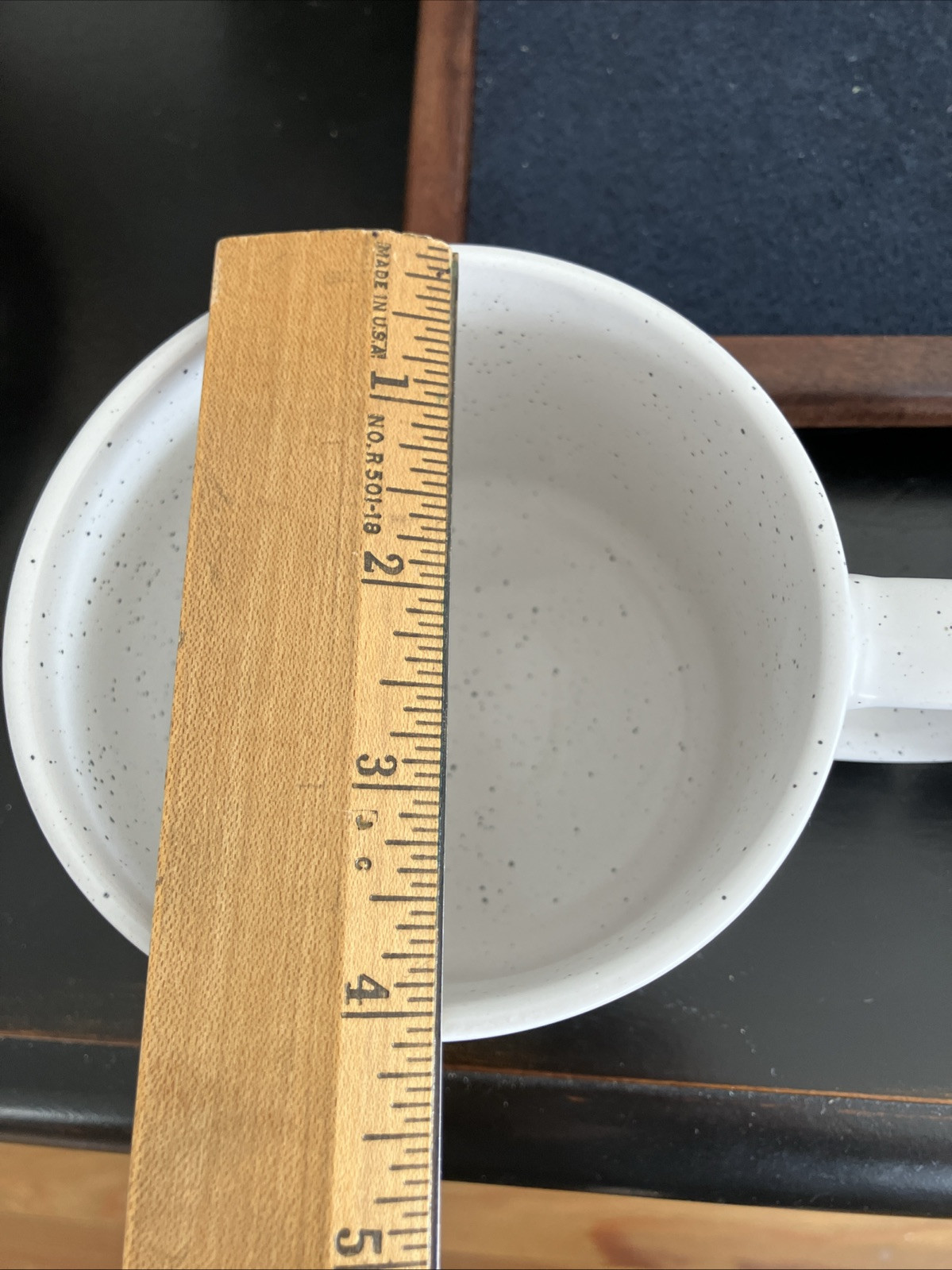 Market Finds Black & White Speckled Ceramic Coffee Mug Cute Tea Cup Design