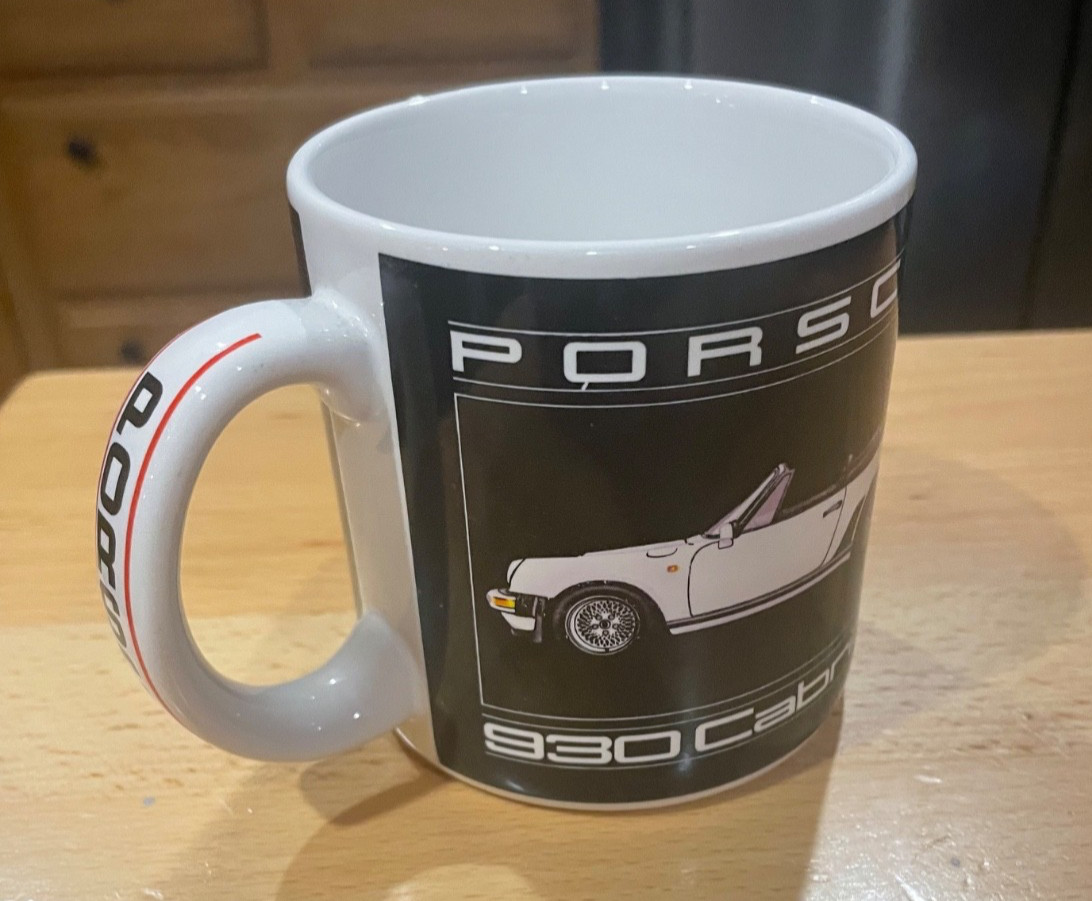 PORSCHE 930 CABRIOLET COFFEE MUG. MUG. VINTAGE PORSCHE Mug. B324