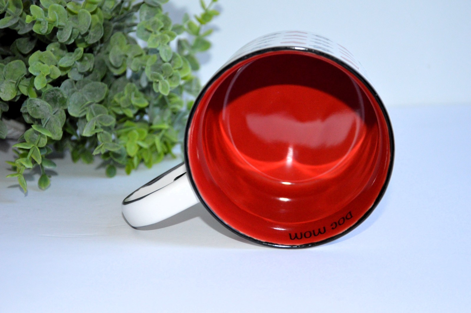 New Spectrum Designz 21 fl oz Chanston Pet Mug Dog Mom Cup Red Interior 75660