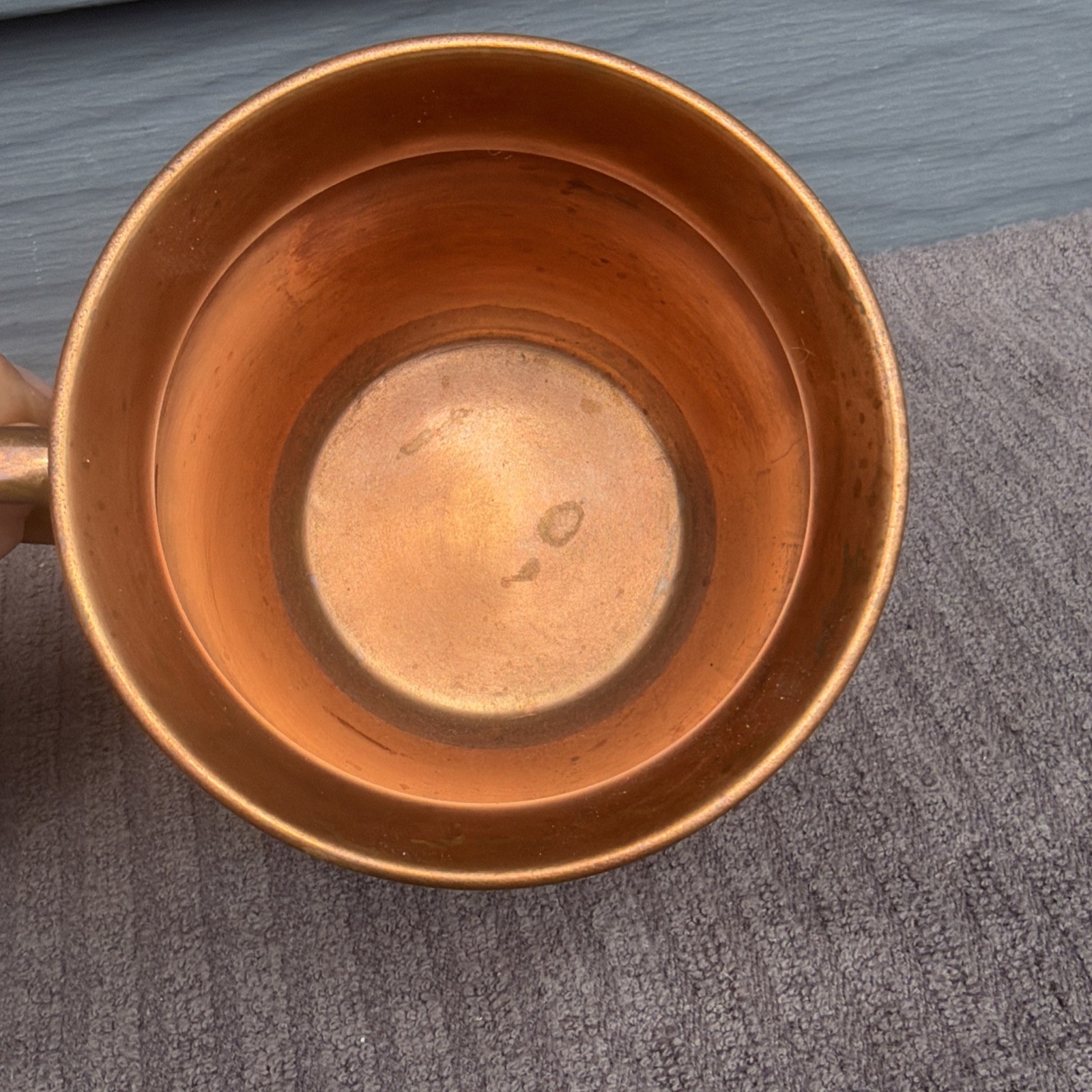 4” VTG Old Dutch International Mosco Mule Copper Mug 16 oz Marked ODI 11 Patina