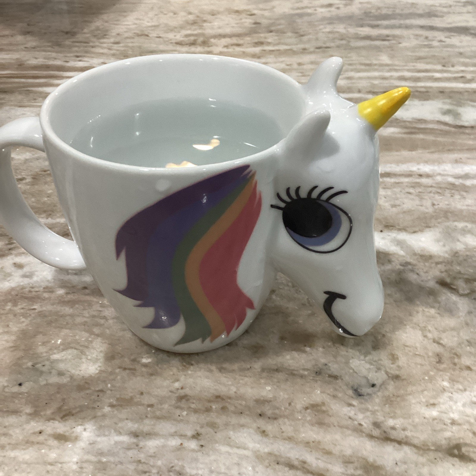 3D Unicorn Heat Changing Coffee Mug Rainbow Color Changing Ceramic