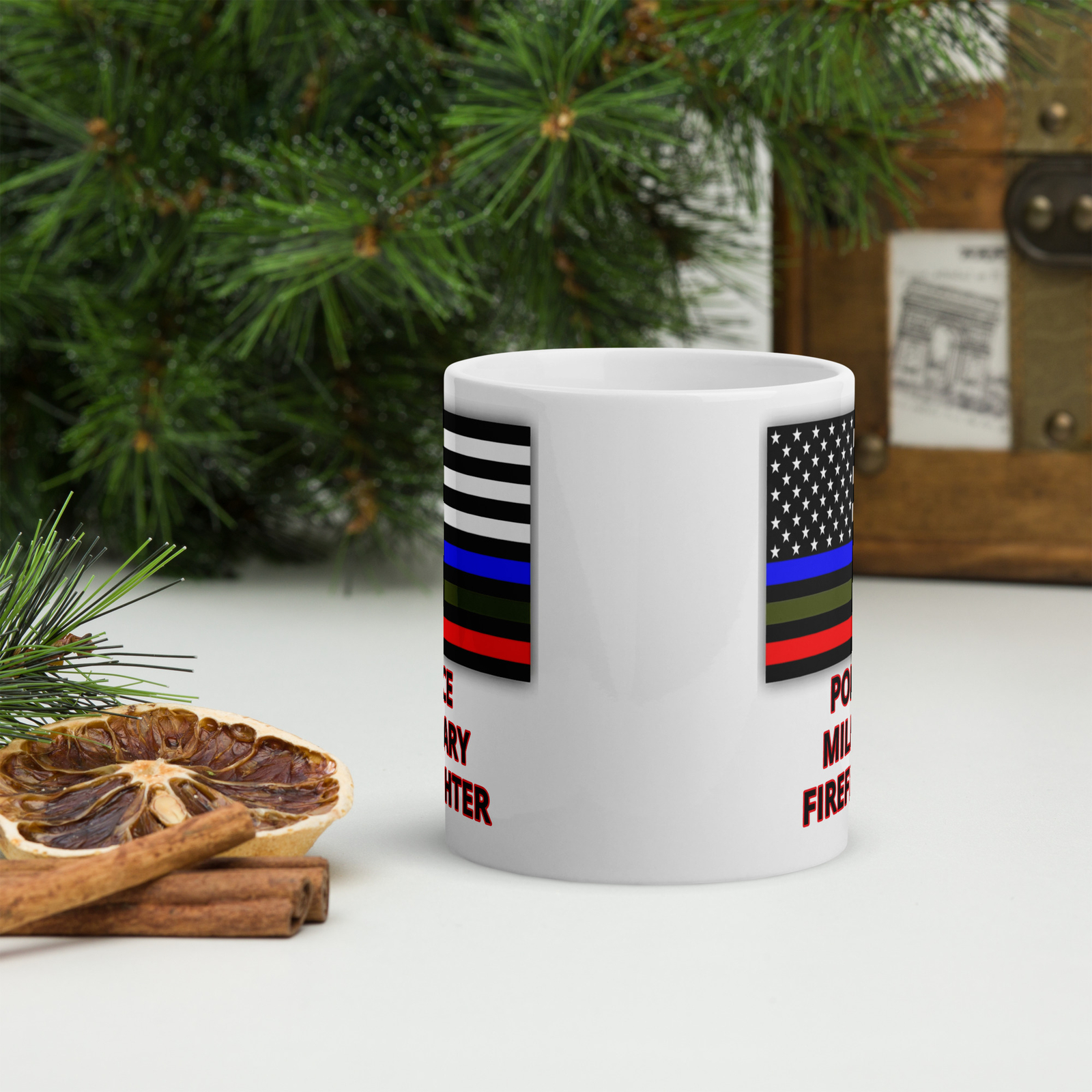POLICE, MILITARY, FIRE Coffee, Tea Mug 11oz. Cup ( Law Enforcement, Firefighter