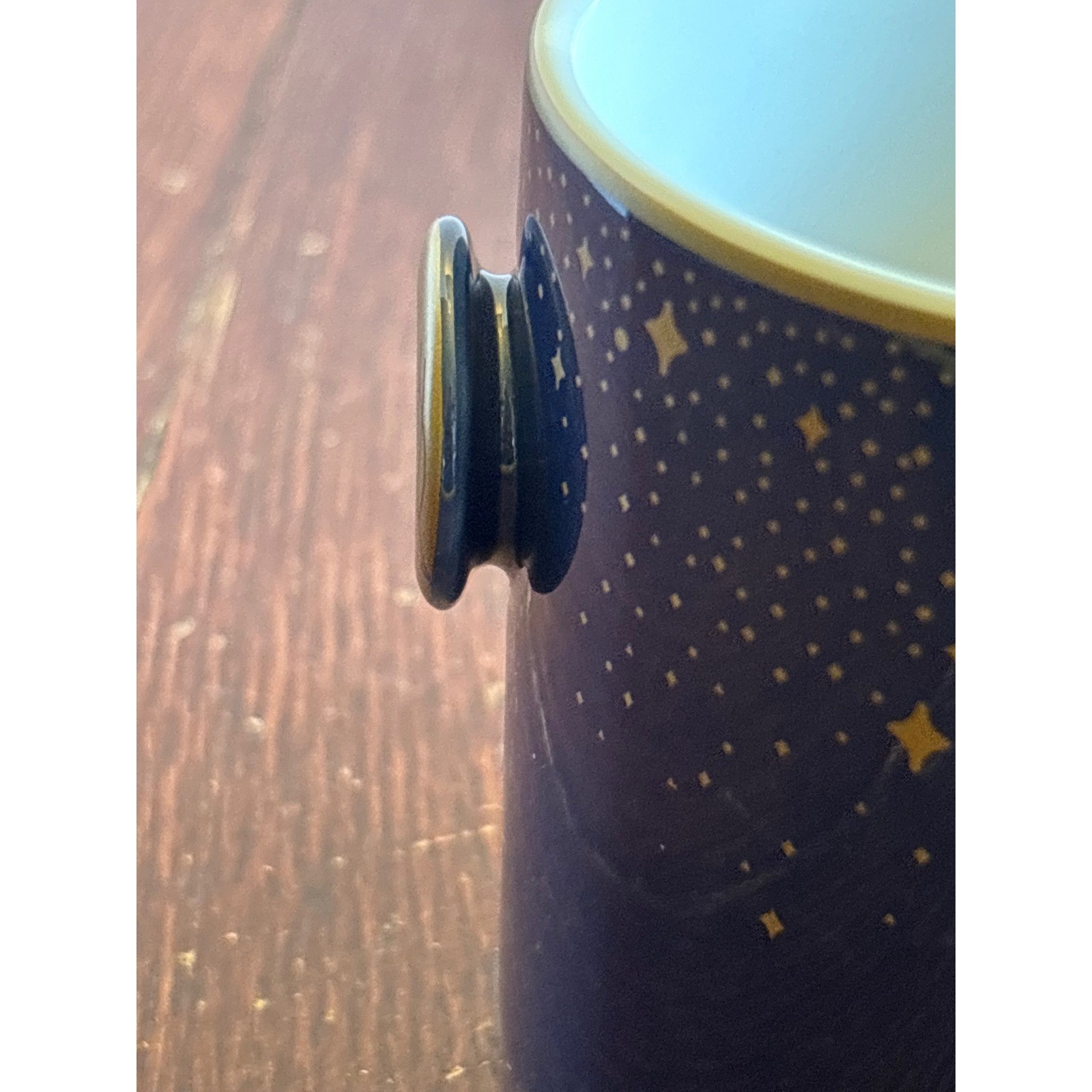 Yanxuan Navy Blue Celestial Starry Night Tea Mug with Rabbit Tea Bag Holder