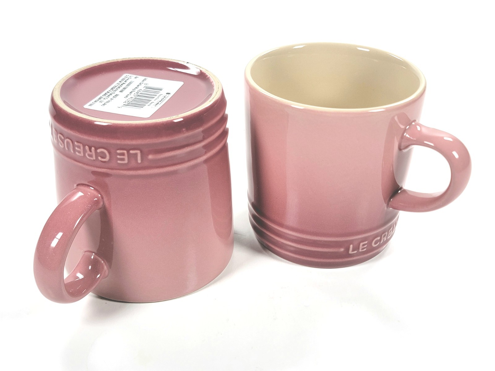 Le Creuset Stoneware London Coffee Mugs 300ml / 10oz ~ ROSE QUARTZ ~ Set of 2