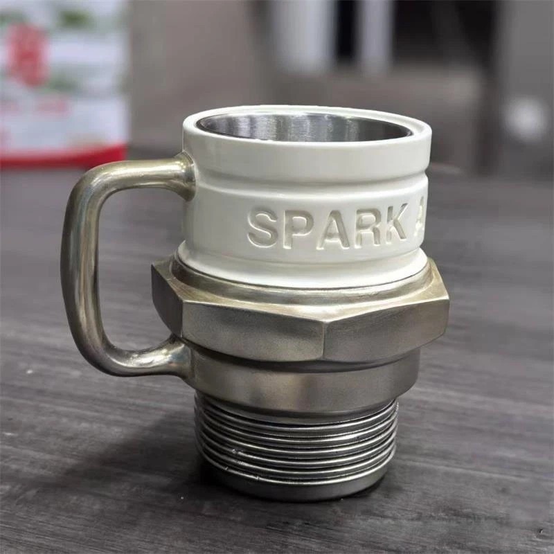 Spark Plug Mug, Ceramic Coffee Cup for Car Lovers, Unique Auto-Inspired Gifts