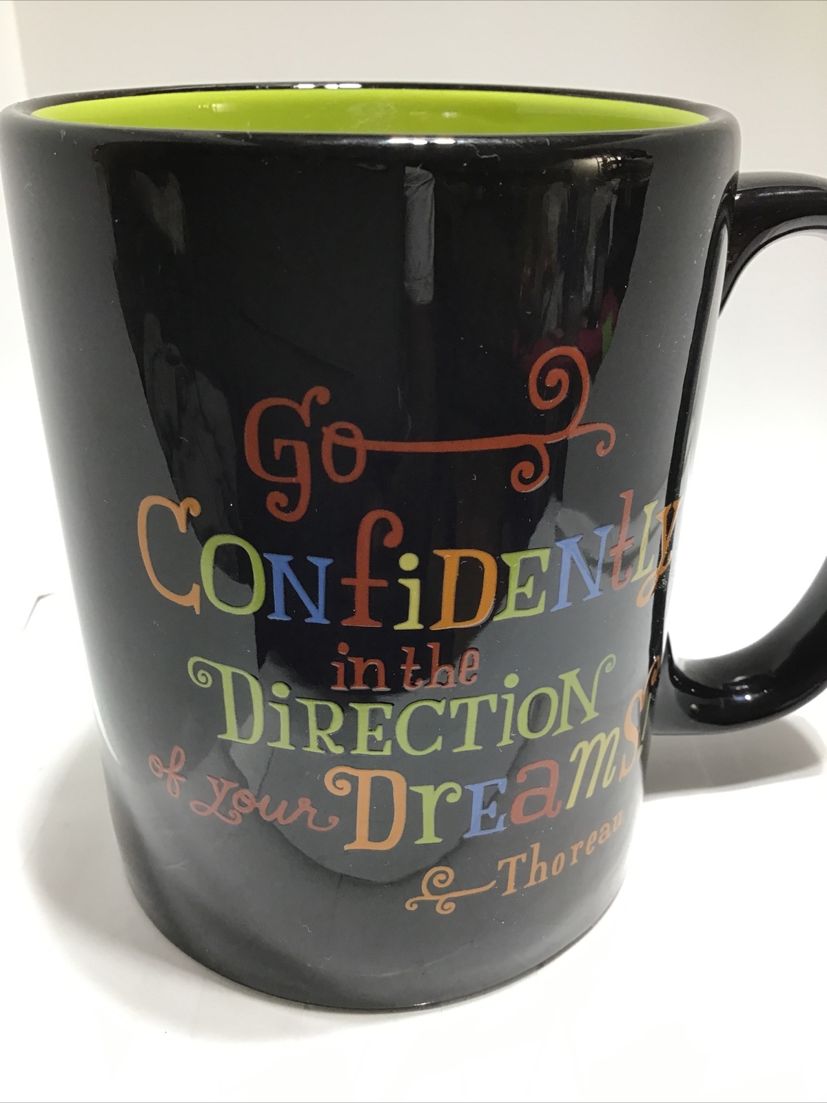 GO FOR YOUR DREAMS COFFEE MUG. GO CONFIDENTLY MUG. Art Deco Mug. B257