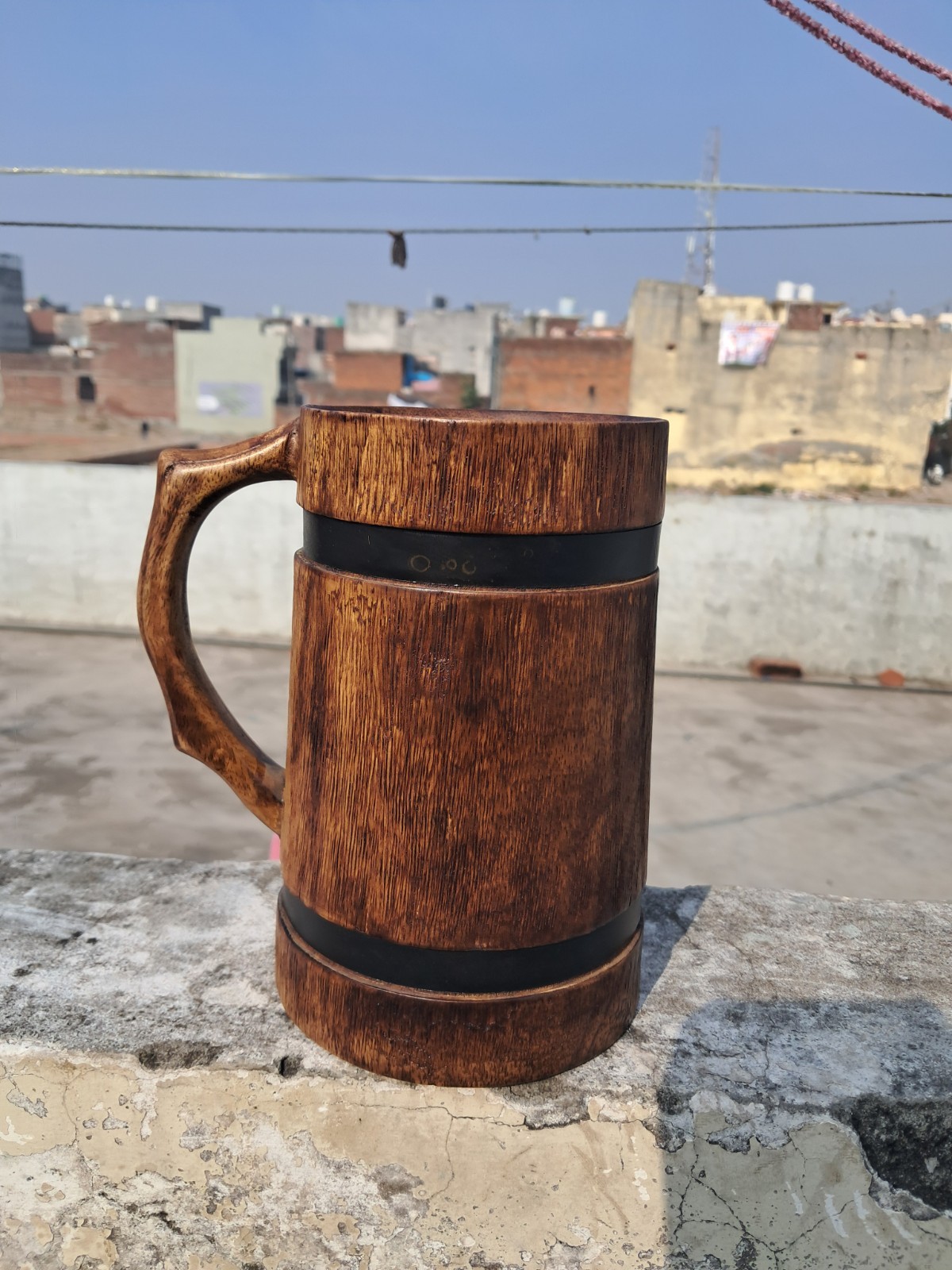 Handmade Beer Mug Wooden Viking Beer Cup Wooden Tankard Wood Beer Mug