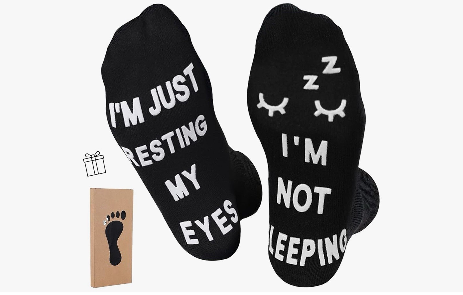 I’m Not Sleeping I’m Just Resting My Eyes Socks For Dad Grandpa Large