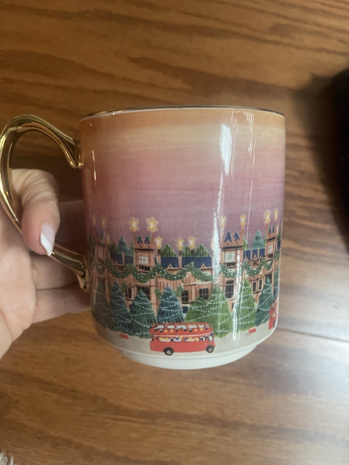 Anthropologie Holiday in the City Stoneware Mug London 13oz. 4″x3.5″