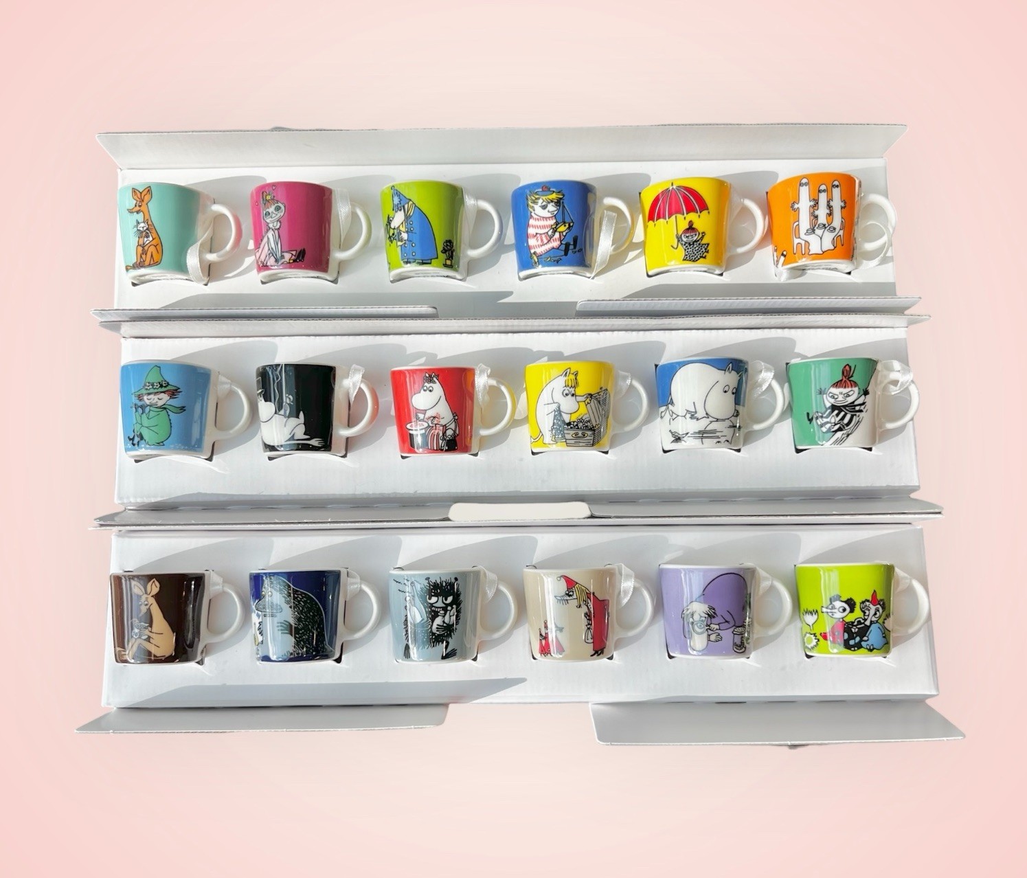 Moomin Mini 6 Festive Ornaments Mug Set Of 3 Arabia New With Box Gift Finland