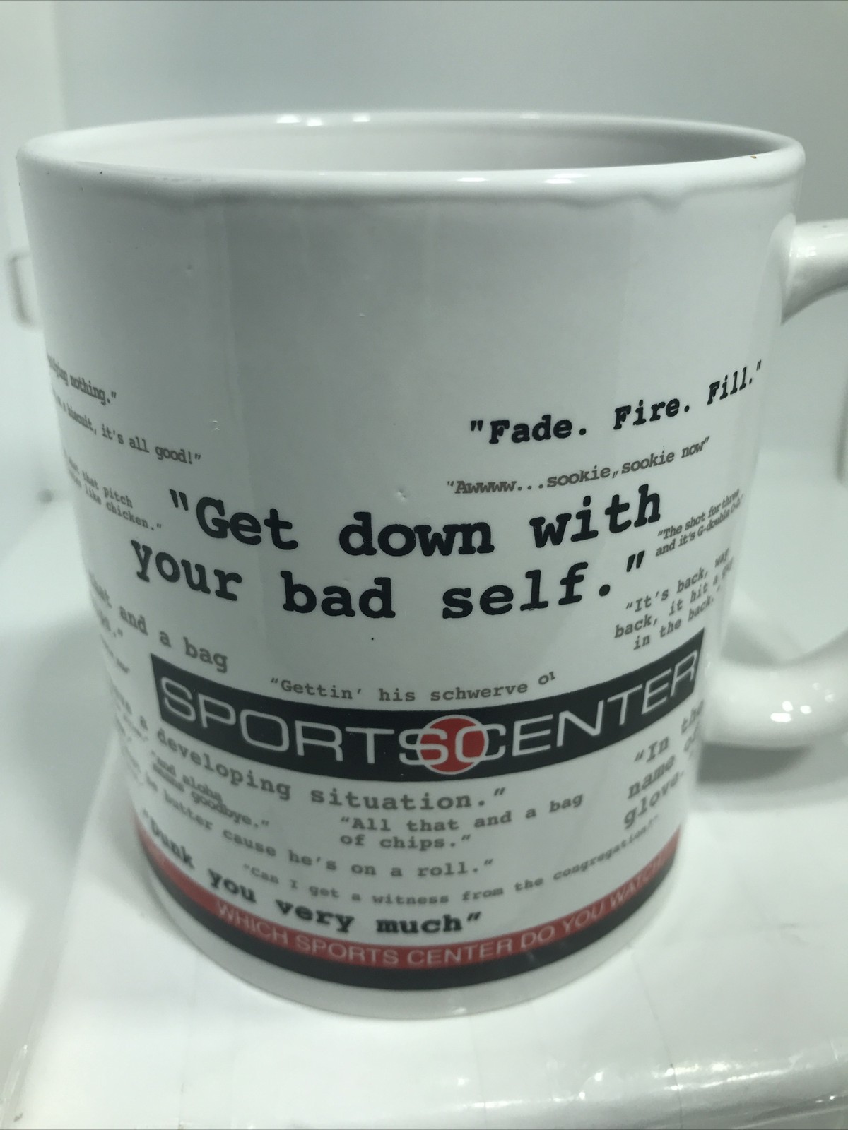 ESPN SPORTS CENTER MUG. ESPN SPORTS CENTER COFFEE MUG. VTG ESPN MUG. B412