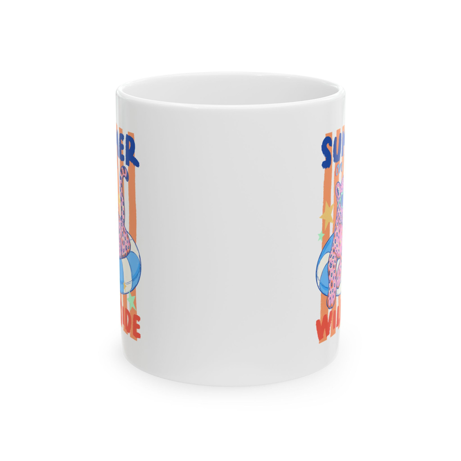 Funny Summer Leopard Mug Summer On The Wild Side Animal Print Coffee Cup