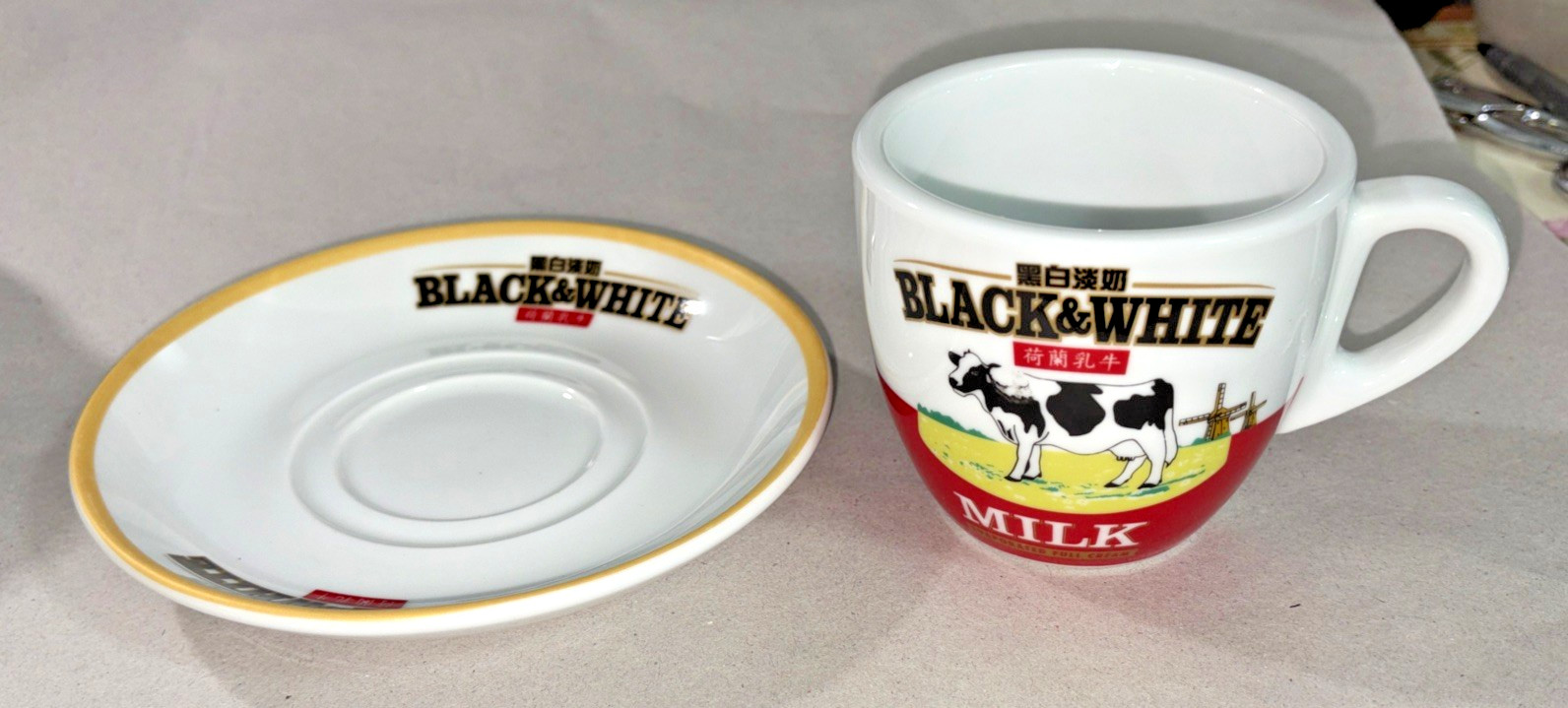 1 Set Hong Kong Style Milk Tea Cup Mug Ceramic Black White Milk Tea Coffee USA