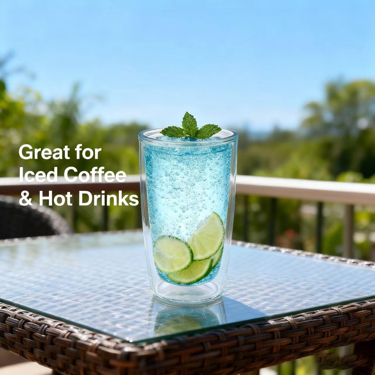 Unbreakable 16oz Tumblers Set of 4 – Plastic Double Wall Insulated Cups, Shat