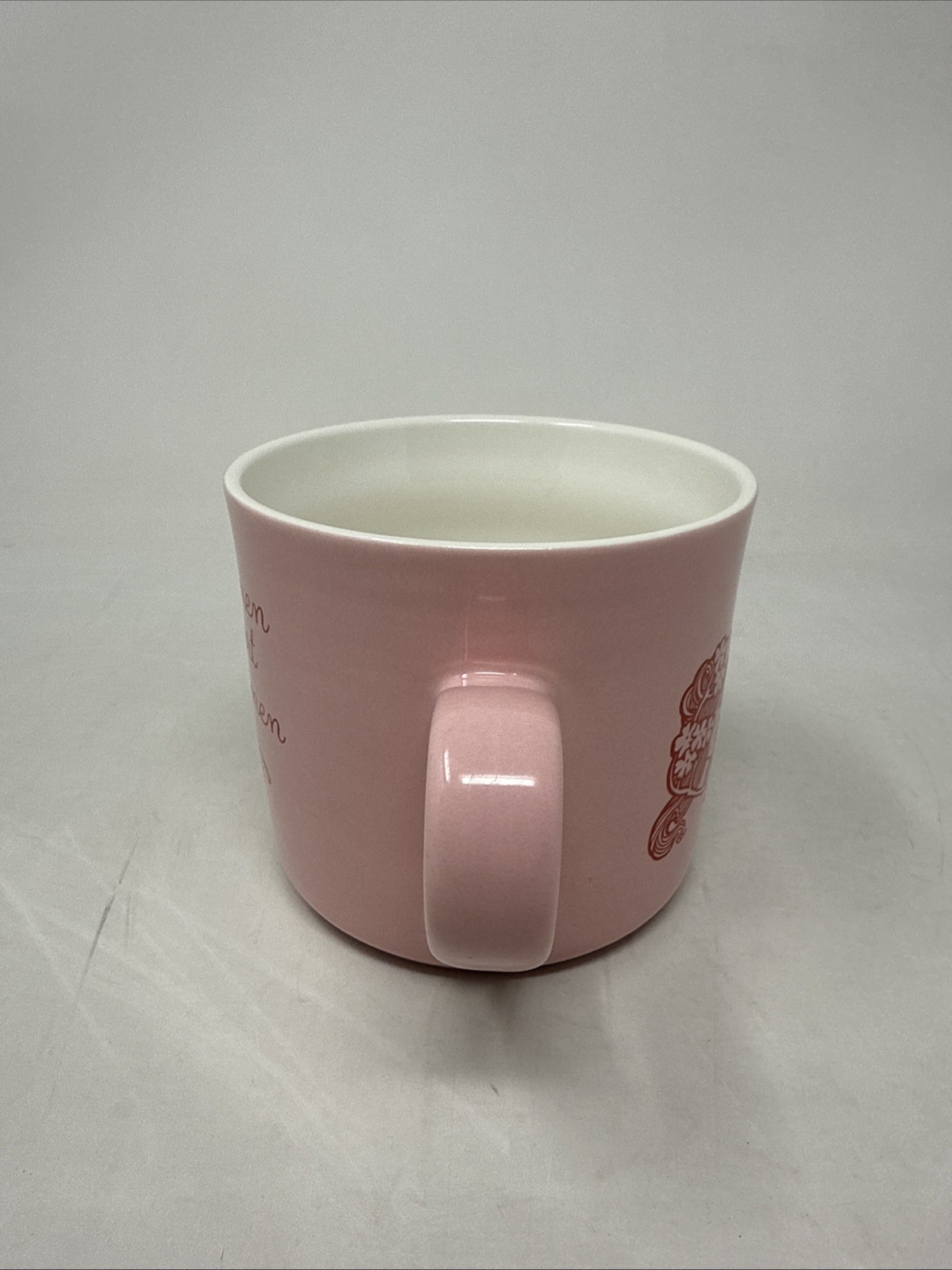 Opalhouse Target Pink Mug “Women Support Women” Floral Art Nouveau Stoneware EUC